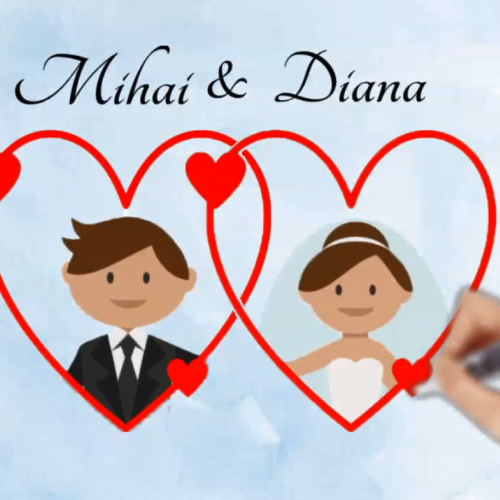 Invitatii video nunta/botez (whiteboard animation)